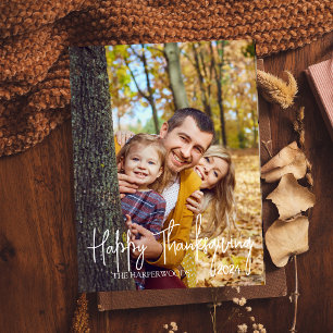 Foto för familjen Modern Fall Thanksgiving Helg Vykort