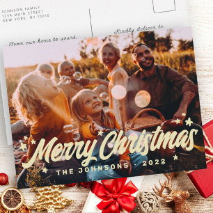 Foto för familjen Modern Simple Playful Hälsning S Helg Vykort