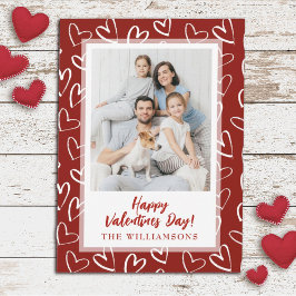 Foto för familjen Modern Snyggt Valentines day Julkort