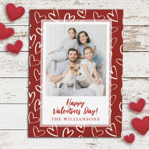 Foto för familjen Modern Snyggt Valentines day Julkort