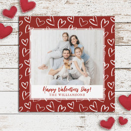 Foto för familjen Modern Snyggt Valentines day Julkort