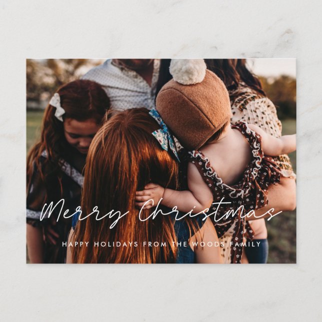 Foto för familjen Modern Stil God jul Vykort (Framsida)