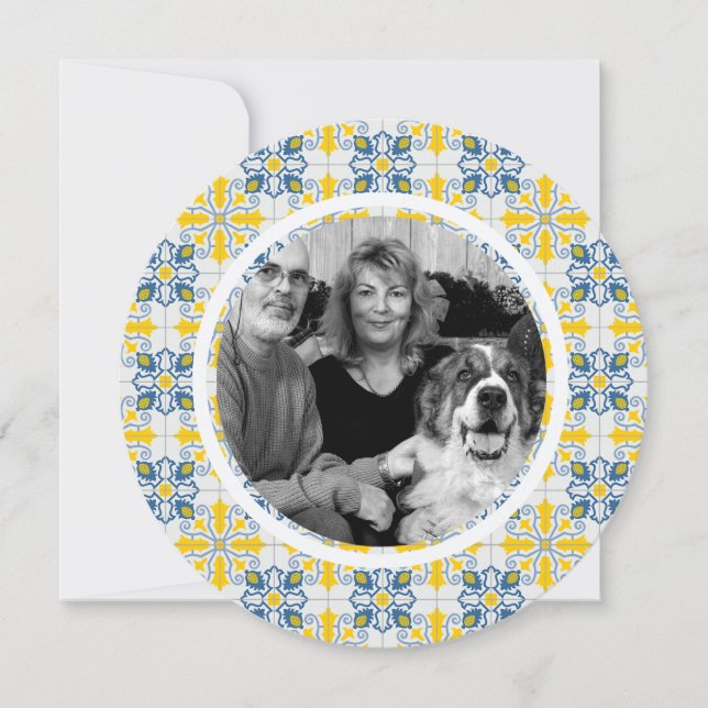 Foto för familjen Pärla ram julkort (Framsida)