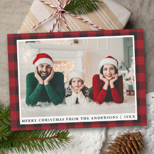 Foto för familjen Rustic Red Play God jul Julkort