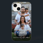 Foto för familjskript - överlägg<br><div class="desc">Anpassa enkelt det här iphone case med anpassningsbarnas favoritfoto och namn under "familjen" i ord i modern calligraphy-skript.</div>