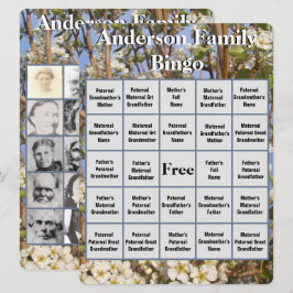 Foto för Family Bingo Card White Blossoming Träd