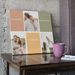 Foto för Family Collage | Tack och lov tacksam väl Canvastryck