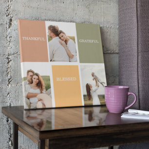 Foto för Family Collage   Tack och lov tacksam väl Canvastryck