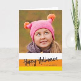 Foto för Färg Block Candy corn Happy halloween Kort