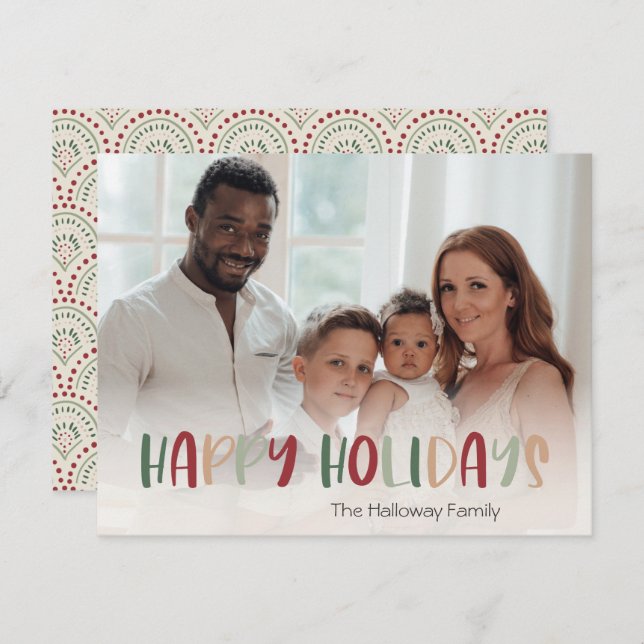 Foto för färglöst Glad helg-Fullt Julkort (Fram/baksida)