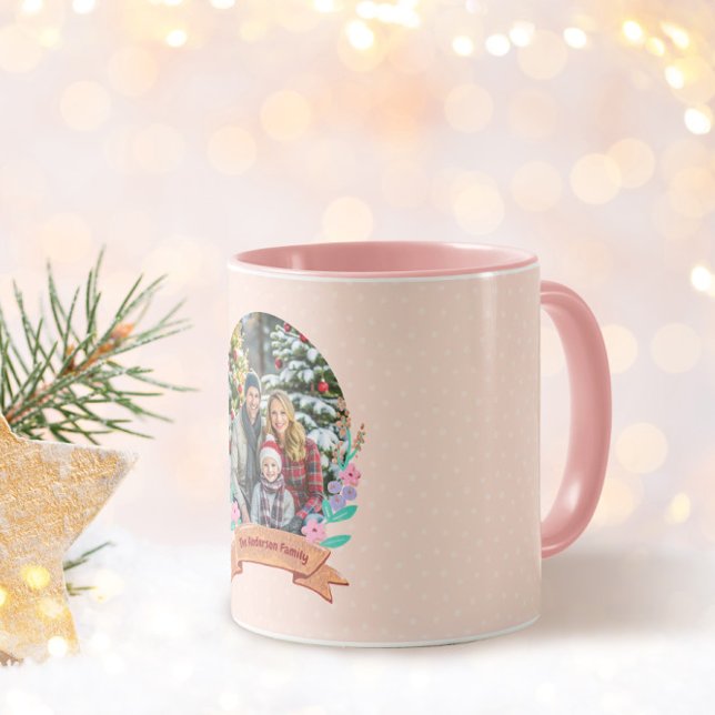 Foto för Festive Blommars  Rosa Blommigt  Mugg (Skapare uppladdad)