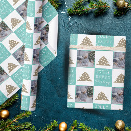 Foto för Festive Typography Julgran-familjen Presentpapper