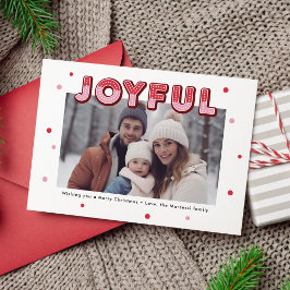 Foto för fet Glatt 3D-typografi God jul Julkort