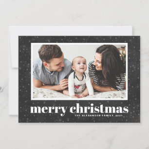 Foto för fet typografi av God jul-kalkboard Julkort