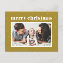 Foto för fet typografi Orange God jul Helg Vykort