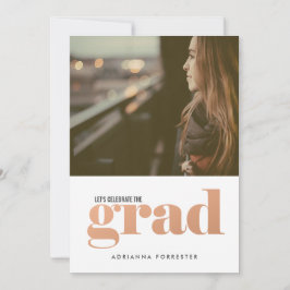Foto för fetstil, Grad Ro Guld-typografi Inbjudningar