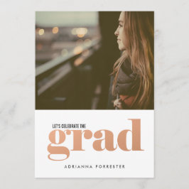 Foto för fetstil, Grad Ro Guld-typografi Inbjudningar