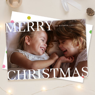 Foto för fetstil - modern typgrafi - God jul Julkort