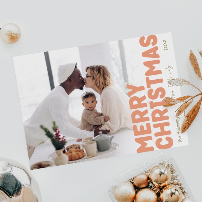 Foto för fetstil och modern God jul-Fullt Julkort (Skapare uppladdad)