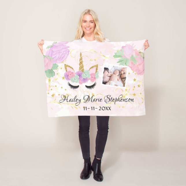 Foto för flickor för fleecefilt (På plats)