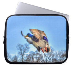 Foto för flygande Mallard Anka Drake Wildlife Laptop Sleeve