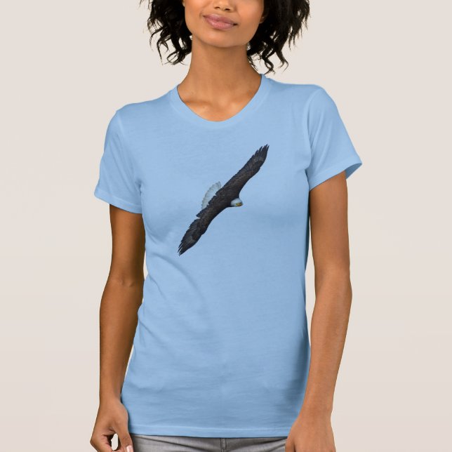 Foto för flygande Soaring Örn Wildlife Freedom Tee Shirt (Framsida)