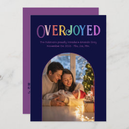 Foto för födelsemeddelande om Plum Radiance Julaft Julkort