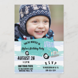 Foto för Food Lastbil Födelsedagsfest Inbjudningar