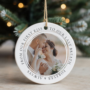 Foto för Forever och Always Bröllop-årsdagen Julgransprydnad Keramik