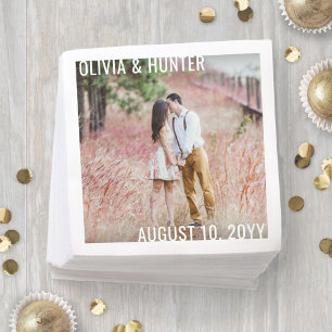 Foto för Förlovningen Modern Minimalist Bröllop El Pappersservett