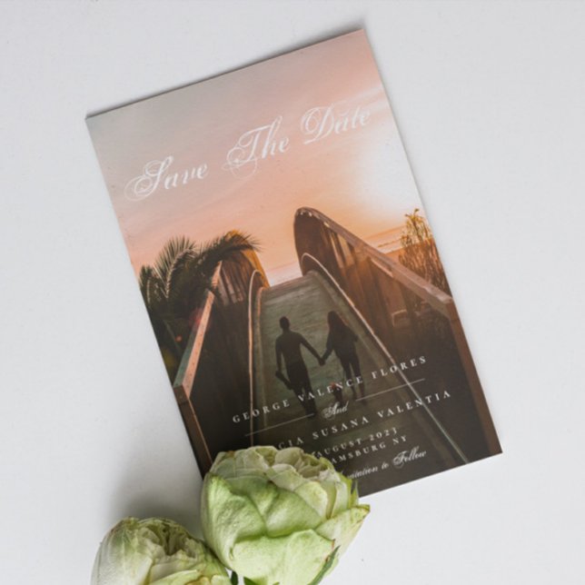 Foto för formell Elegant för kalligrafi Spara Datumet (Skapare uppladdad)