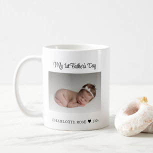 Foto för första Fars dag Nyfödd bebis Kaffemugg