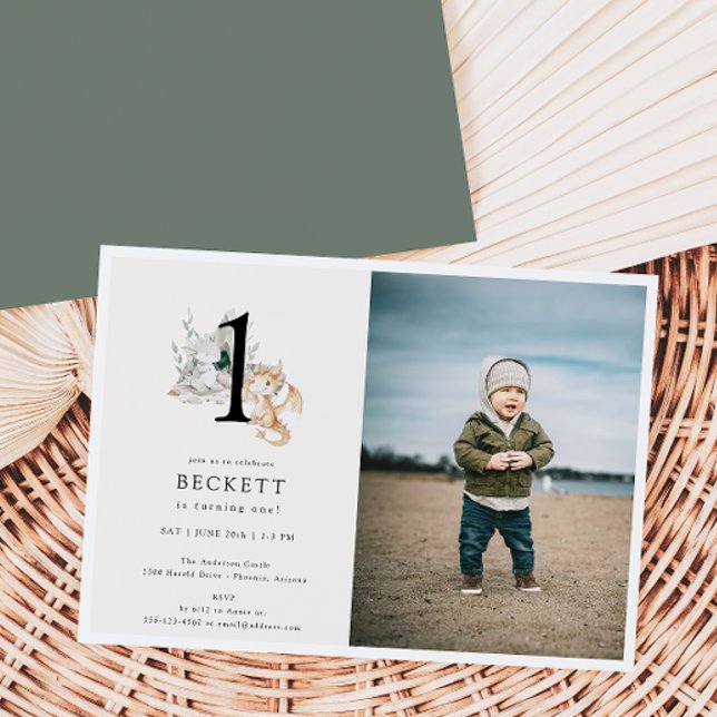 Foto för första Födelsedagsfesten av Cute Dragon-t Inbjudningar (Skapare uppladdad)