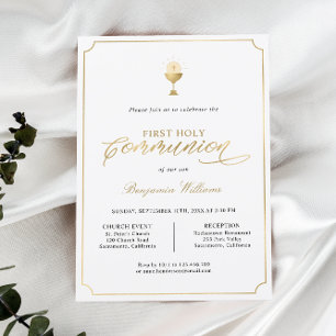 Foto för första Heligan i Modern Minimal Guld Inbjudningar