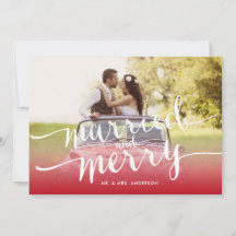 Foto för första julen, gift och god jul