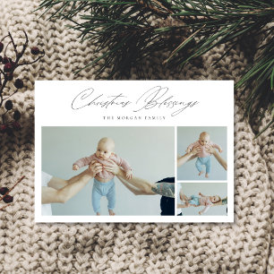 Foto för första julhelgen i baby julkort