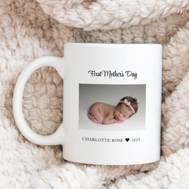 Foto för första Mors dag Nyfödd bebis Kaffemugg (Skapare uppladdad)