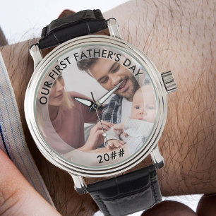 Foto för första redigerbara året i Fars dag Armbandsur