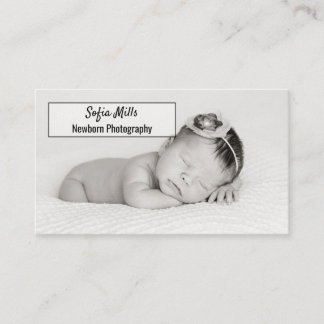 Foto för fotograf för babyfotografi nyfött visitkort