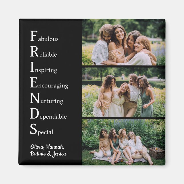 Foto för FRIENDS-Anpassningsbar Magnet (Framsidan)