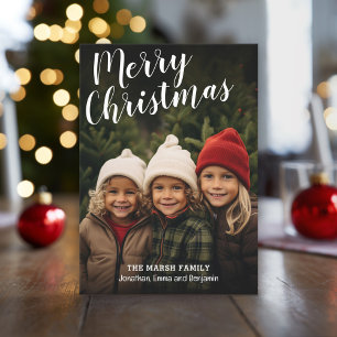 Foto för Fullt för handskrivet God jul-kalligrafi Julkort