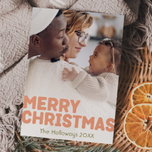 Foto för Fullt Lodrät i fetstil och modern God jul Julkort