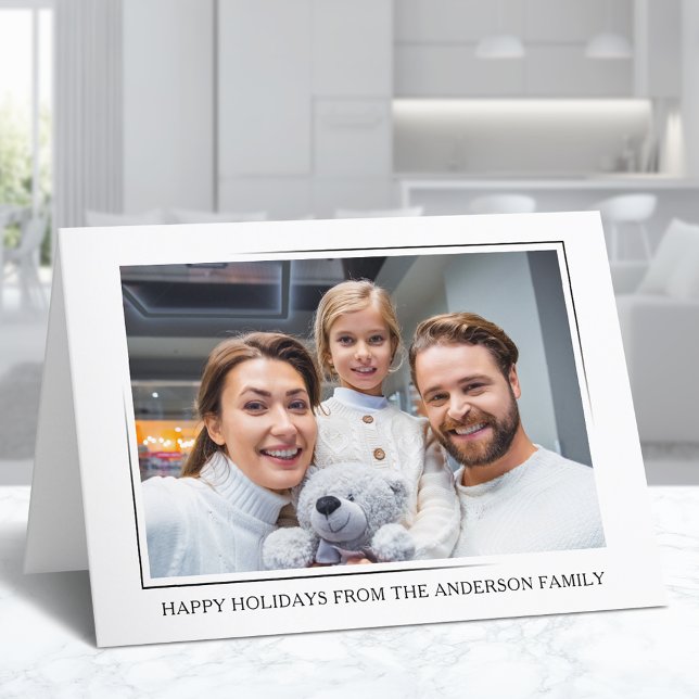 Foto för glad helg Modern Minimal Snyggt-familj (Available in high quality print or digital download for quick text messaging, email or self print.)