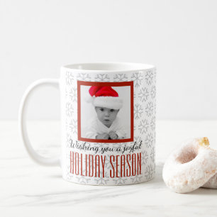 Foto för Glatt Julhelg av snöflingor Kaffemugg