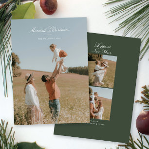 Foto för God jul-familjen Elegant Scripted Julkort