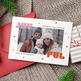 Foto för God jul för glatt Funky Typografi Julkort