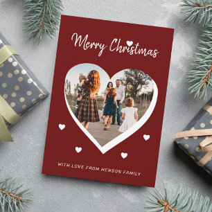 Foto för god jul Heart-familjen Julkort