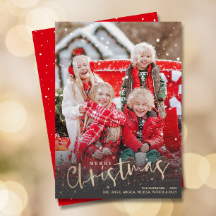 Foto för God jul i Guld-skript Julkort