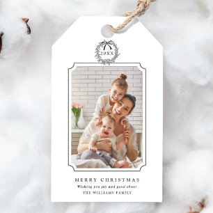 Foto för God jul med minimalt kol Presentetikett
