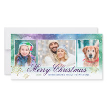 Foto för god jul Watercolor Collage Family Foto